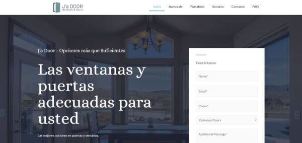 Página para puertas y ventanas
