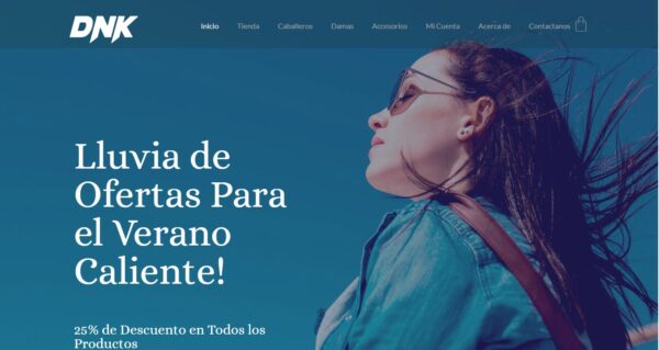 Página para tienda de ropa